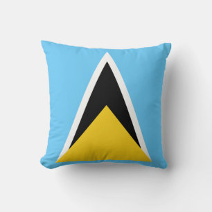 St Lucia Flag  Throw Pillow