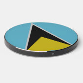 St Lucia Flag wireless charger (Front 2)