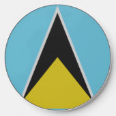 St Lucia Flag wireless charger (Front)