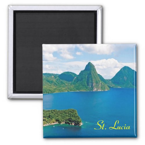 St Lucia fridge magnet