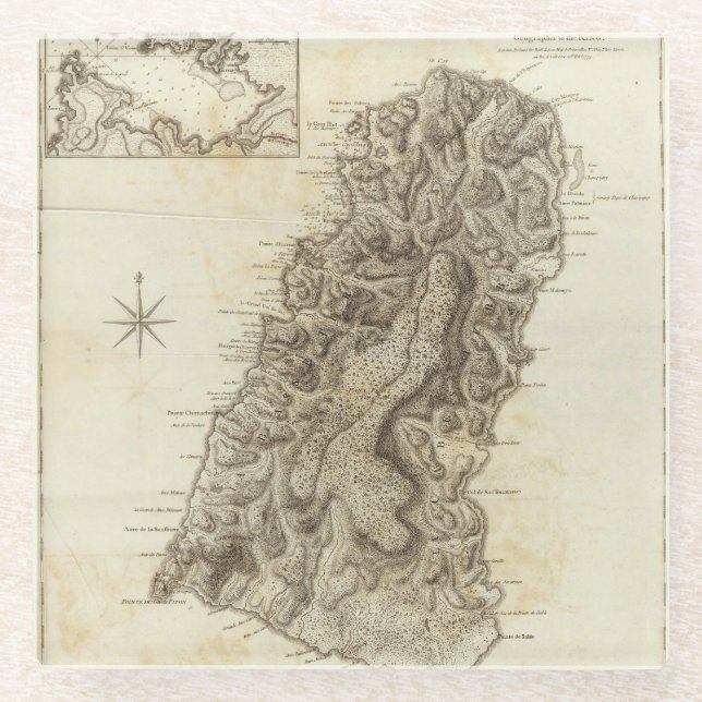 St Lucia Glass Coaster (Front)