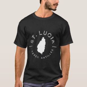 St Lucia Coat of Arms Gold T-Shirt