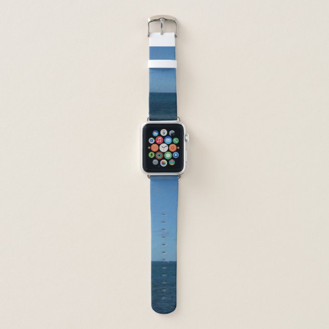 St. Lucia Horizon Blue Ocean Apple Watch Band (Front)
