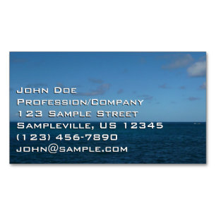 St. Lucia Horizon Blue Ocean Business Card Magnet