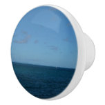 St. Lucia Horizon Blue Ocean Ceramic Knob