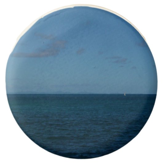 St. Lucia Horizon Blue Ocean Chocolate Dipped Oreo (Front)