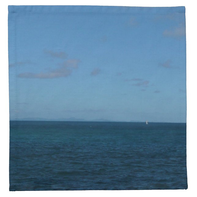 St. Lucia Horizon Blue Ocean Cloth Napkin (Front)