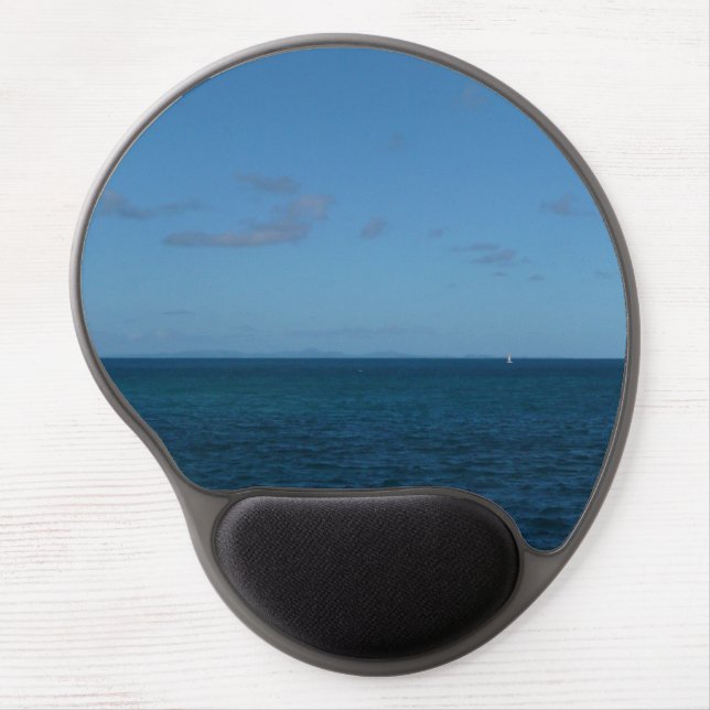 St. Lucia Horizon Blue Ocean Gel Mouse Pad (Front)