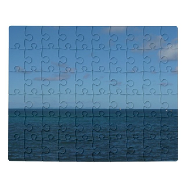 St. Lucia Horizon Blue Ocean Jigsaw Puzzle (Puzzle Horizontal)
