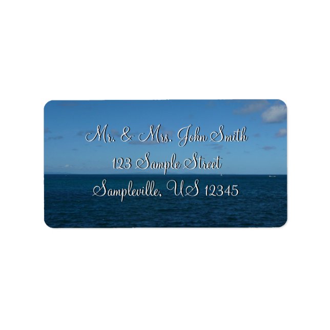 St. Lucia Horizon Blue Ocean Label (Front)