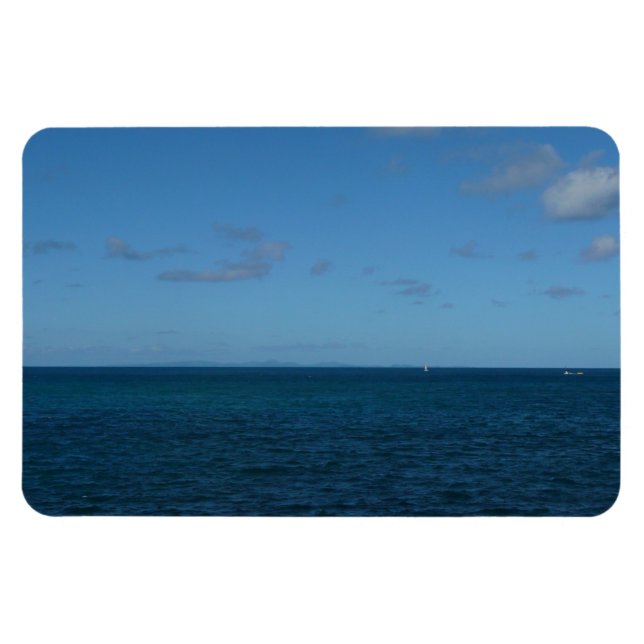 St. Lucia Horizon Blue Ocean Magnet (Horizontal)