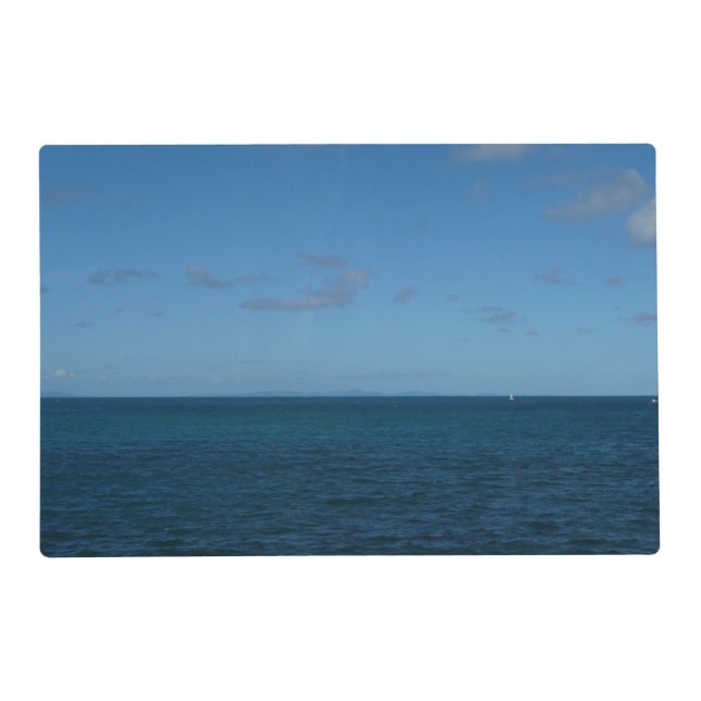 St. Lucia Horizon Blue Ocean Placemat (Front)