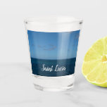 St. Lucia Horizon Blue Ocean Shot Glass