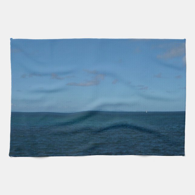 St. Lucia Horizon Blue Ocean Towel (Horizontal)