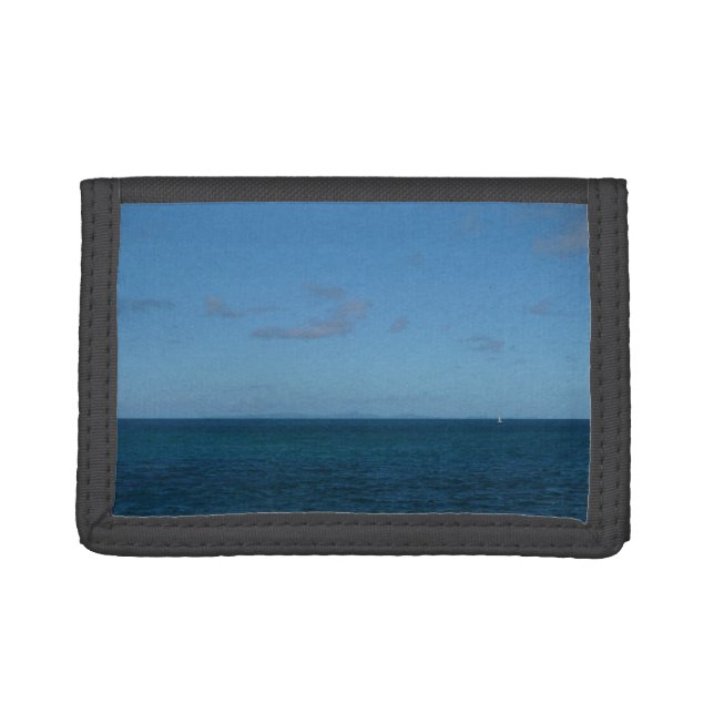 St. Lucia Horizon Blue Ocean Trifold Wallet (Front)