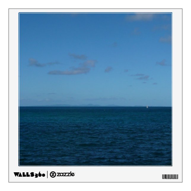 St. Lucia Horizon Blue Ocean Wall Sticker (Front)
