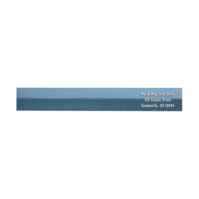 St. Lucia Horizon Blue Ocean Wrap Around Label (Individual)