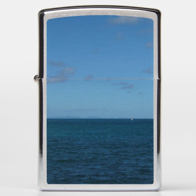 St. Lucia Horizon Blue Ocean Zippo Lighter (Front)