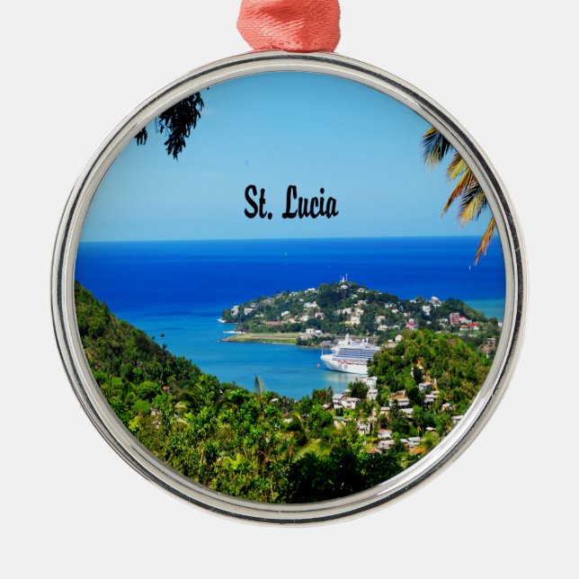 St. Lucia Metal Ornament (Front)