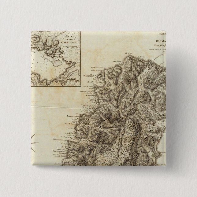 St Lucia Pinback Button (Front)