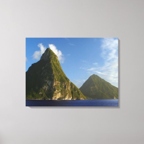 St Lucia Pitons Canvas Print