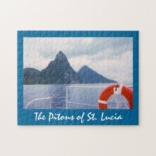 St Lucia Pitons from the Sea Puzzle