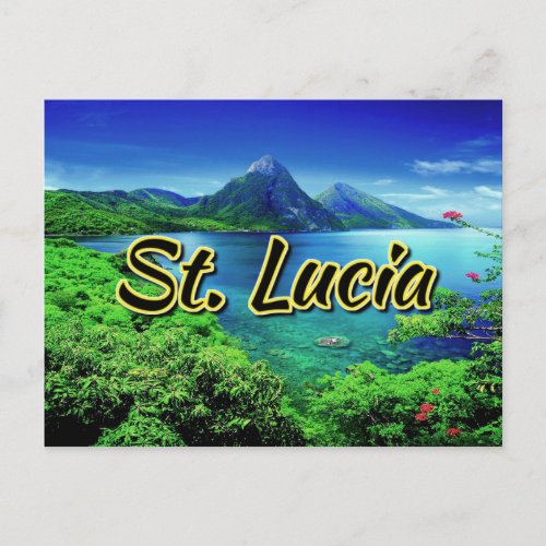St Lucia Pitons Postcard
