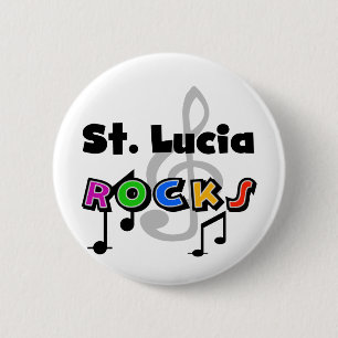 St. Lucia Rocks Button