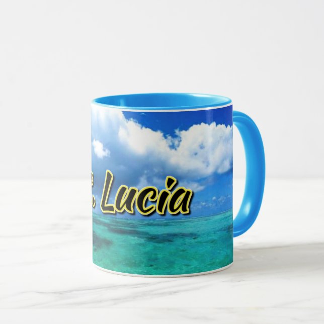 St. Lucia sea sky Mug (Front Right)