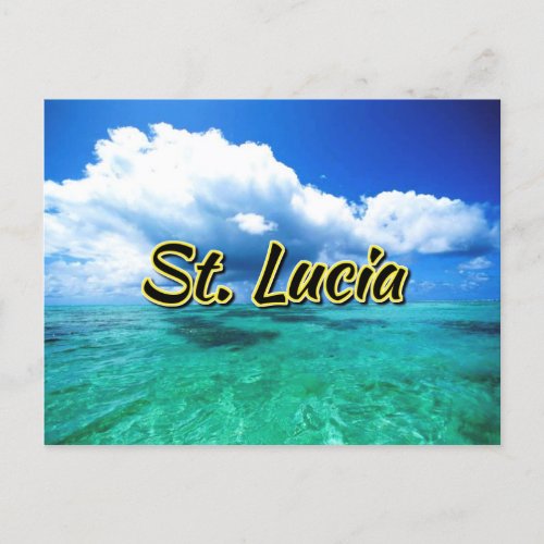 St Lucia sea sky Postcard