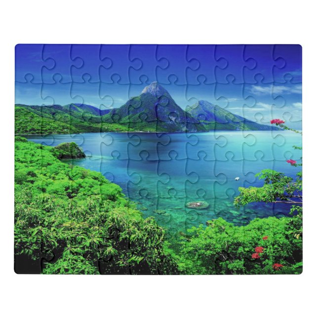 St. Lucia The Pitons Jigsaw Puzzle (Puzzle Horizontal)