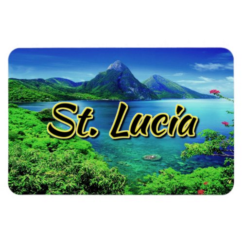 St Lucia The Pitons Magnet
