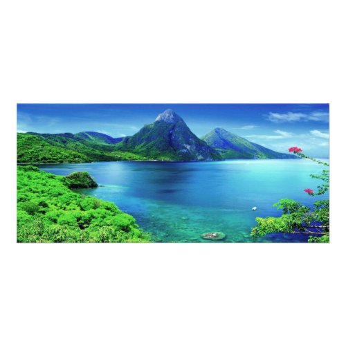 St Lucia The Pitons Rack Card