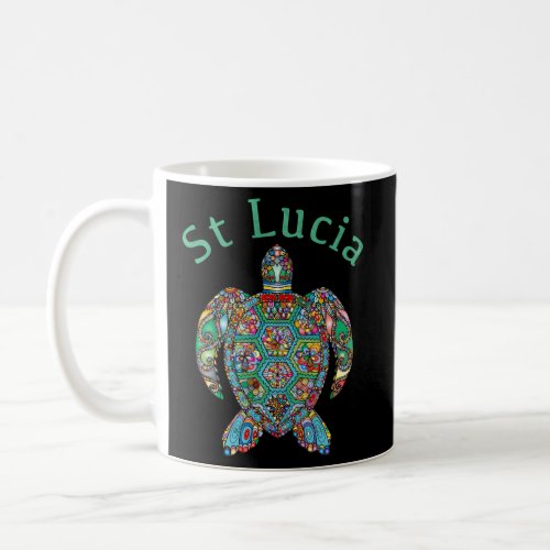 St Lucia Tribal Turtle Coffee Mug