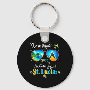 St. Lucia Vacation Family Friends Trip Cruise 2025 Keychain