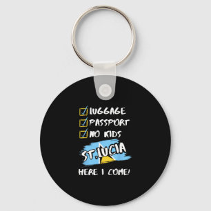 St. Lucia Vacation Outfit For Couples No Kids St. Keychain