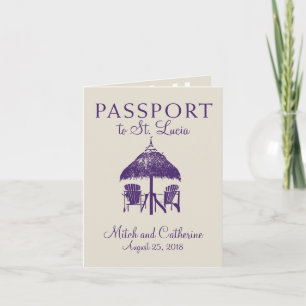 St. Lucia Wedding Passport Invitation