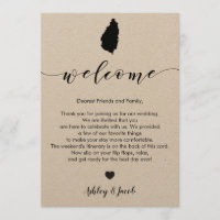 St. Lucia Wedding Welcome Letter & Itinerary Card