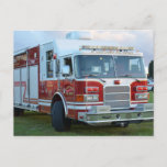 st lucie county firetruck front end fire truck postcard