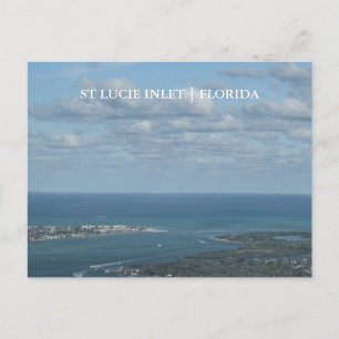 St Lucie Inlet Florida Arial View Postcard