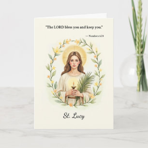 St Lucy God's Peace and Blessings with Scripture Card