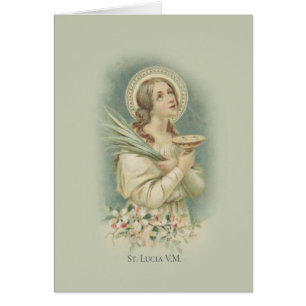 St. Lucy Lucia Patron Saint of Eye Blindness Cards