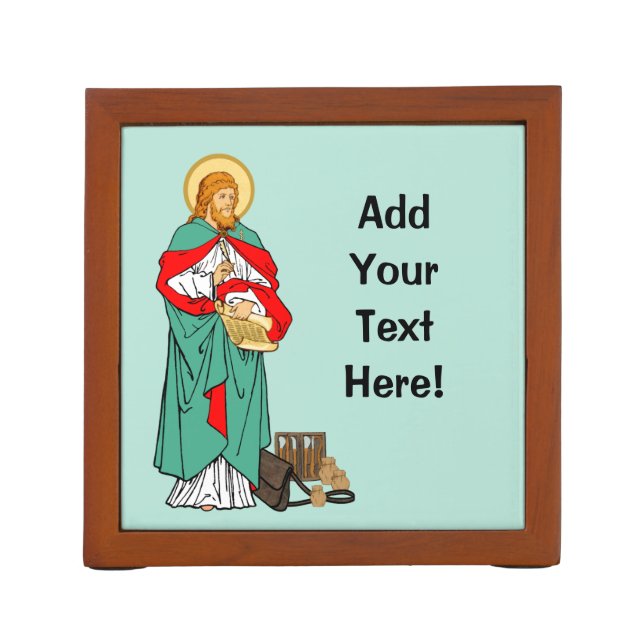 St. Luke, Beloved Physician (RLS 08; MedVers.) Desk Organizer (Back)