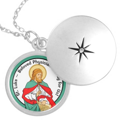 St Luke Beloved Physician RLS 08 MedVers Locket Necklace