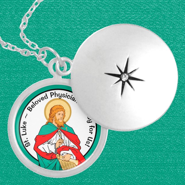 St. Luke, Beloved Physician (RLS 08; MedVers.) Locket Necklace (Creator Uploaded)