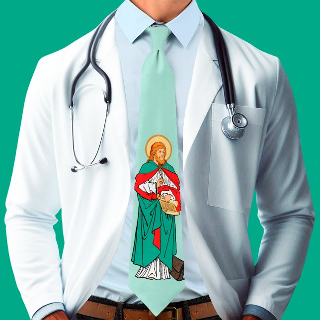St. Luke, Beloved Physician (RLS 08; MedVers.)  Neck Tie (Creator Uploaded)