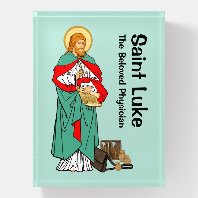 St. Luke, Beloved Physician (RLS 08; MedVers.)  Paperweight (Vertical)