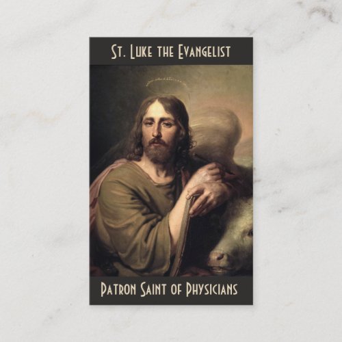 St Luke Evangelist Patron of Physicians Holy Card