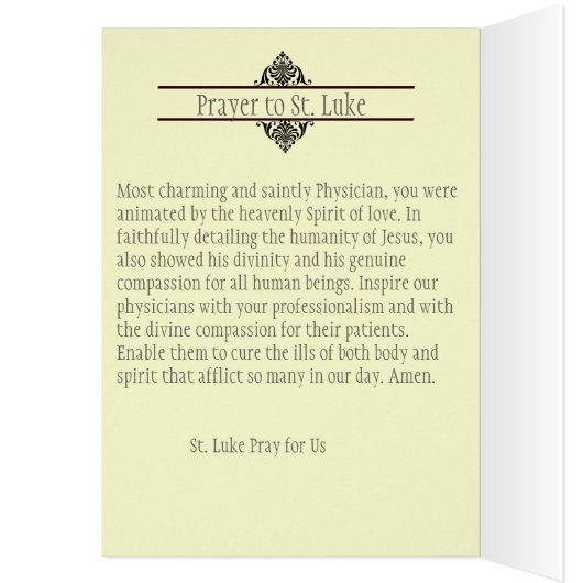 St. Luke Evangelist Patron Saint of Physicians (Inside (Left))