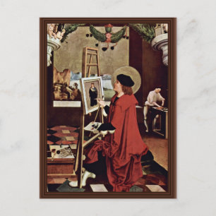 St. Luke Painting The Madonna Altar Wings Postcard
